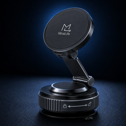 MiraiDrive™ | Boleve 急速ワイヤレス充電マグネット車載ホルダー — 真空吸着・360°回転・全機種対応